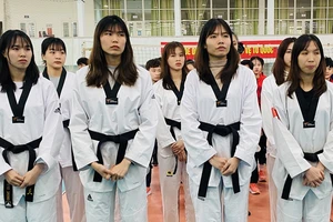 Các tuyển thủ quốc gia được trở về đơn vị chủ quản thi đấu giải taekwondo vô địch quốc gia 2024. Ảnh: MINH MINH