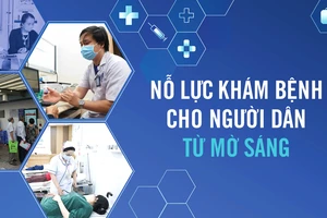 Nỗ lực khám bệnh từ mờ sáng