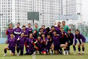Đội tuyển U20 nữ Việt Nam tập luyện chuẩn bị cho VCK U20 nữ châu Á 2024