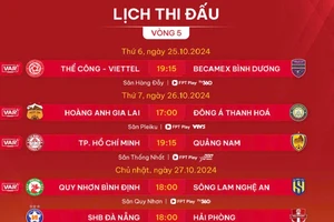 Lịch thi đấu vòng 5 V-League 2024-2025