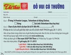 Thể lệ cuộc thi “Đố vui có thưởng”