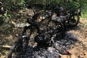 Hai xe máy của cán bộ bảo vệ rừng bị kẻ gian đốt, cháy rụi