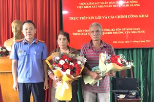 Viện KSND và công an xin lỗi công khai vì bắt oan 2 vợ chồng ở Đắk Nông