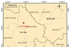 Một ngày xảy ra 3 trận động đất ở Kon Tum