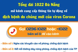 Tổng đài 1022 Đà Nẵng thiết lập kênh cung cấp thông tin tự động về cách phòng tránh Virus Corona và số điện thoại đường dây nóng