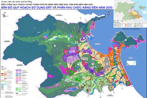 Bản đồ quy hoạch sử dụng đất và phân khu chức năng TP Đà Nẵng đến năm 2030