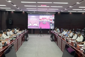Ngày 15-6, hội nghị trực tuyến về công tác tổ chức thi tốt nghiệp THPT năm 2023. Ảnh tại điểm cầu Đà Nẵng 