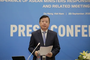 Ông Nguyễn Thanh Lâm, Thứ trưởng Bộ Thông tin - Truyền thông chủ trì họp báo. Ảnh: XUÂN QUỲNH