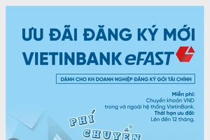 VietinBank miễn nhiều loại phí cho doanh nghiệp dùng Ngân hàng điện tử