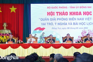 Hội thảo “Quân giải phóng miền Nam Việt Nam - Vai trò, ý nghĩa và bài học lịch sử”. Ảnh: Báo Đồng Nai