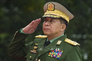 Tổng Tư lệnh các lực lượng vũ trang Min Aung Hlaing. Ảnh: AFP/TTXVN
