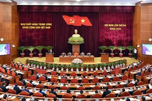 Hội nghị lần thứ 3 Ban Chấp hành Trung ương Đảng khóa XIII khai mạc sáng 5-7 tại Hà Nội. Ảnh: VIẾT CHUNG