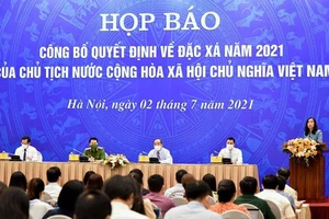 Họp báo công bố quyết định về đặc xá năm 2021 của Chủ tịch nước Cộng hòa Xã hội chủ nghĩa Việt Nam sáng 2-7 vừa qua