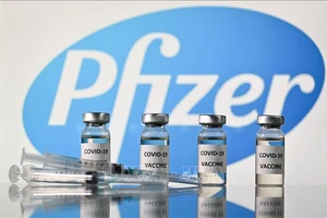 Hình ảnh minh họa vaccine phòng Covid-19 của Pfizer/BioNTech. Ảnh: AFP/TTXVN