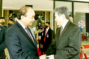 Chủ tịch nước Nguyễn Xuân Phúc với Tổng Thư ký ASEAN Dato Lim Jock Hoi. Ảnh: TTXVN