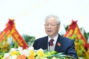 Tổng Bí thư Nguyễn Phú Trọng phát biểu chỉ đạo đại hội. Ảnh: VIẾT CHUNG