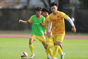 U22 Việt Nam tích cực chuẩn bị cho trận ra quân bóng đá nam SEA Games 32. Ảnh: DŨNG PHƯƠNG