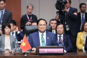Thủ tướng Phạm Minh Chính phát biểu tại Hội nghị Cấp cao ASEAN-Mỹ lần thứ 11. Ảnh: TTXVN