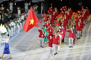 Đoàn thể thao Việt Nam tại Asiad 19. Ảnh: P.MINH