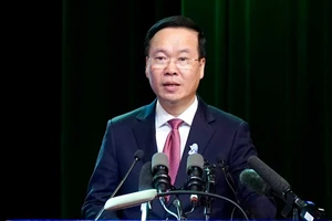 Chủ tịch nước Võ Văn Thưởng phát biểu tại Đại hội đại biểu toàn quốc Hội Sinh viên Việt Nam lần thứ XI. Ảnh: VIẾT CHUNG