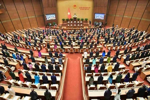 Một phiên họp của Quốc hội khóa XV