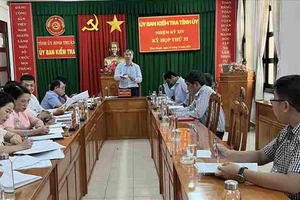 Uỷ ban Kiểm tra Tỉnh ủy Bình Thuận họp lần thứ 32. Ảnh: UBKT Tỉnh ủy Bình Thuận