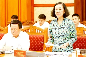Thường trực Ban Bí thư Trương Thị Mai, Phó Trưởng Ban Thường trực Ban Chỉ đạo, chủ trì phiên họp
