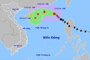 Trung Trung Bộ có mưa to, bão số 8 giật cấp 11 trên Biển Đông