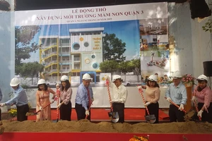 Lễ khởi công xây dựng Trường Mầm non quận, tại số 32 bis Nguyễn Thị Diệu, phường 6, quận 3