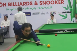 Môn billiards và snooker Đại hội TDTT TPHCM có 154 tay cơ đến từ 12 đơn vị quận, huyện tranh tài. Ảnh: NGUYỄN ANH