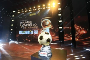 Không khí trước giờ G gala trao giải Quả bóng vàng Việt Nam 2023. Ảnh: DŨNG PHƯƠNG 