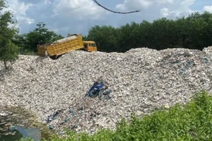 Đồng Nai: Đổ trộm 18 tấn chất thải rắn công nghiệp xuống hồ nước