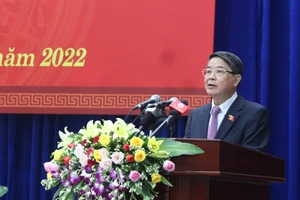 Phó Chủ tịch Quốc hội Nguyễn Đức Hải phát biểu tại kỳ họp HĐND tỉnh Quảng Nam vào sáng 18-7. Ảnh: NGUYỄN CƯỜNG