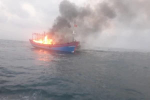 Tàu cá NA 97678 TS bốc cháy dữ dội, ước tính thiệt hại hơn 13 tỷ đồng