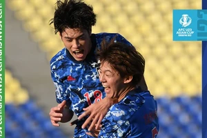 Niềm vui của các cầu thủ trẻ Nhật Bản. ẢNH: AFC