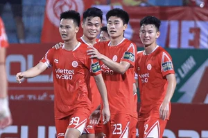 Viettel FC trở lại tốp 8 sau vòng 10 V-League 2023. ẢNH: MINH HOÀNG