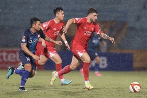 Viettel FC bị Bình Định chia điểm trên sân nhà. ẢNH: MINH HOÀNG