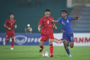 U23 Việt Nam bị cầm hòa ở lượt trận cuối cùng vòng loại Giải U23 châu Á 2024. ẢNH: MINH HOÀNG 