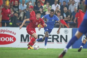 U23 Việt Nam bị cầm hòa ở trận đấu cuối cùng vòng loại U23 châu Á 2024. ẢNH: MINH HOÀNG 
