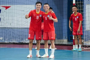 Các cầu thủ Thái Sơn Nam TPHCM hướng đến mục tiêu bảo vệ chức vô địch Giải futsal VĐQG 2024. ẢNH: ANH TRẦN 