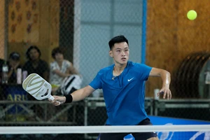 Tay vợt trẻ Trương Vinh Hiển là một trong những niềm hy vọng của Pickleball Việt Nam ở giải châu Á sắp tới. ẢNH: THANH DƯƠNG 