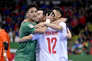 Đội tuyển futsal Việt Nam quyết tâm thắng Uzbekistan để đoạt vé chính thức dự Futsal World Cup 2024. ẢNH: AFC 