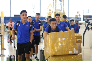 Đội tuyển futsal Việt Nam đã trở về nước sau Giải futsal châu Á 2024. ẢNH: TÂM HÀ 