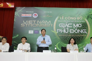Ban Tổ chức công bố chương trình nghệ thuật truyền cảm hứng “Viet Nam Stronger” mùa đầu tiên với chủ đề “Giấc mơ Phù Đổng” đến công chúng. ẢNH: DŨNG PHƯƠNG