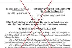 Một trong nội dung xuyên tạc về quyết định phê duyệt sách giáo khoa tiếng Trung Quốc mà Bộ GD-ĐT chỉ ra