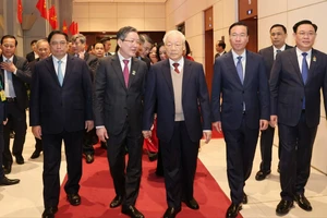 Tổng Bí thư, Chủ tịch nước, Thủ tướng và Chủ tịch Quốc hội cùng đến dự Đại hội Nông dân Việt Nam 