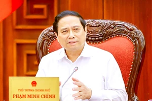 Thủ tướng Phạm Minh Chính phát biểu tại phiên họp. Ảnh: VIẾT CHUNG