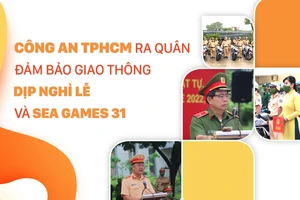 Công an TPHCM ra quân đảm bảo giao thông dịp nghỉ lễ và SEA Games 31