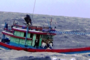 Tàu cá Bình Định bị phá nước, sắp chìm gần quần đảo Hoàng Sa