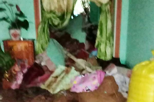 Sạt lở đất cuốn sập bức tường vùi lấp 2 mẹ con ở Phú Yên